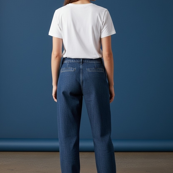 Madewell Tapered Denim Trousers - Picture 2 of 4